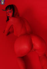 Hot young chesty devil girl with a appealing anus