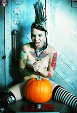 Punk tattooed teen tara toxic halloween. 