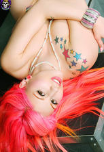 Tattoo pin-up babe annalee bell in vintage lingerie