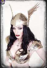 Armor plated fantasy valkyrie babe