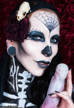 Dia de los muertos style skeleton babe