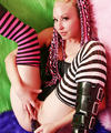 Cute Cyber Goth Raver Teen with Big Toy